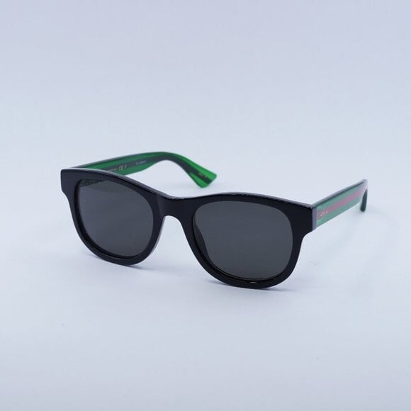 New Gucci GG0003SN 006 Polarized Sunglasses - Black Frame, Grey Lenses