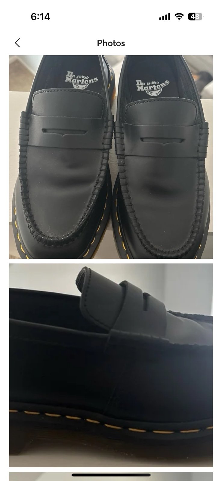 New Dr Martens Leather Loafers size 7 men’s.