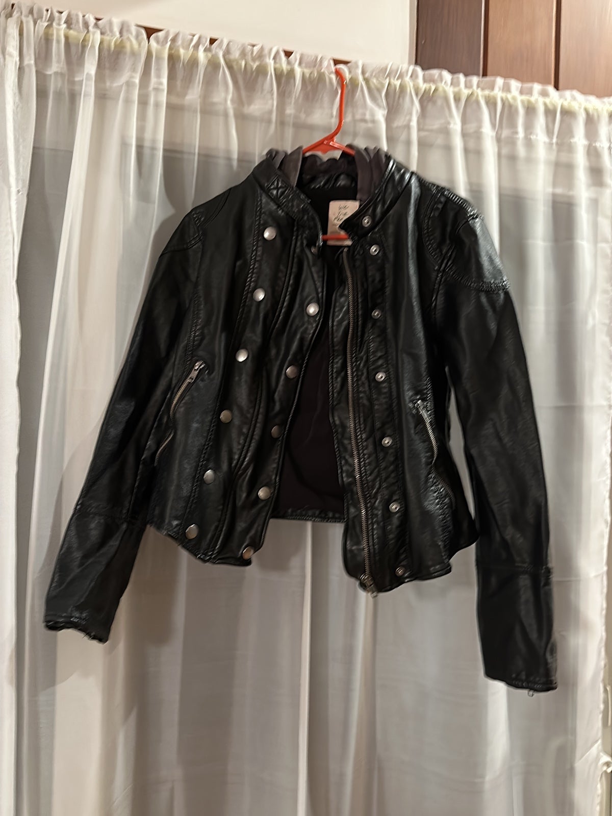 Free people vegan Leather Jacket