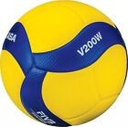 Mikasa V200W Indoor Volleyball - Blue/Yellow