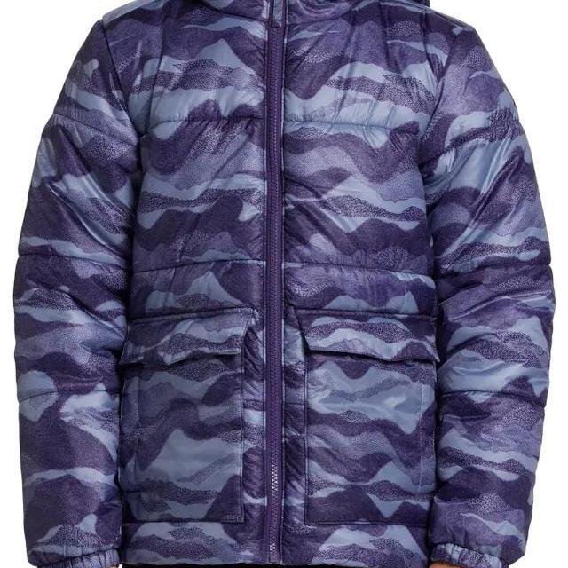 DSG Insulated Puffer Jacket - Stylish Purple Camouflage Design Size XLarge (18)
