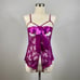 Magenta Bow Teddy Bodysuit Lingerie