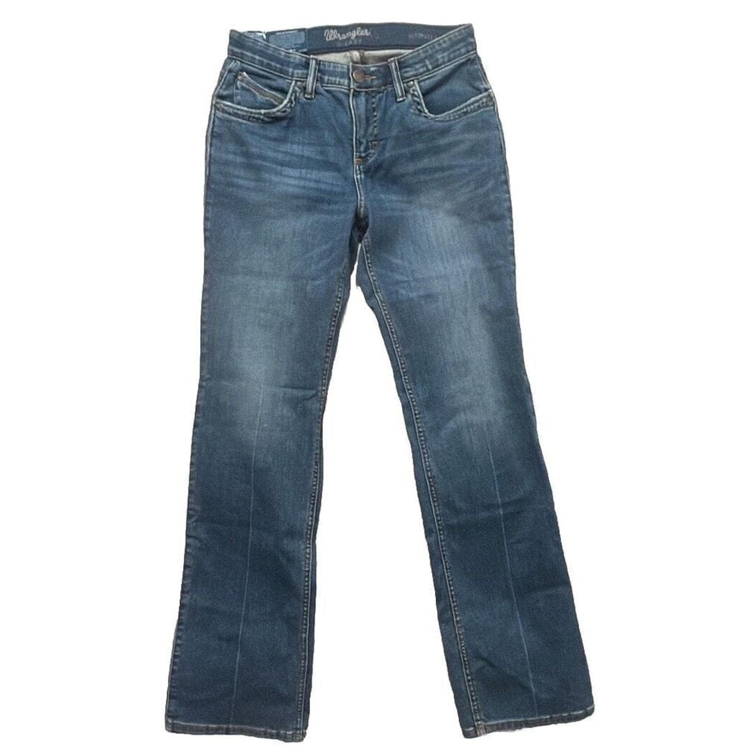 Wrangler Women's Q-Baby Ultimate Western Riding Jeans Straight 9 X 34 NWT