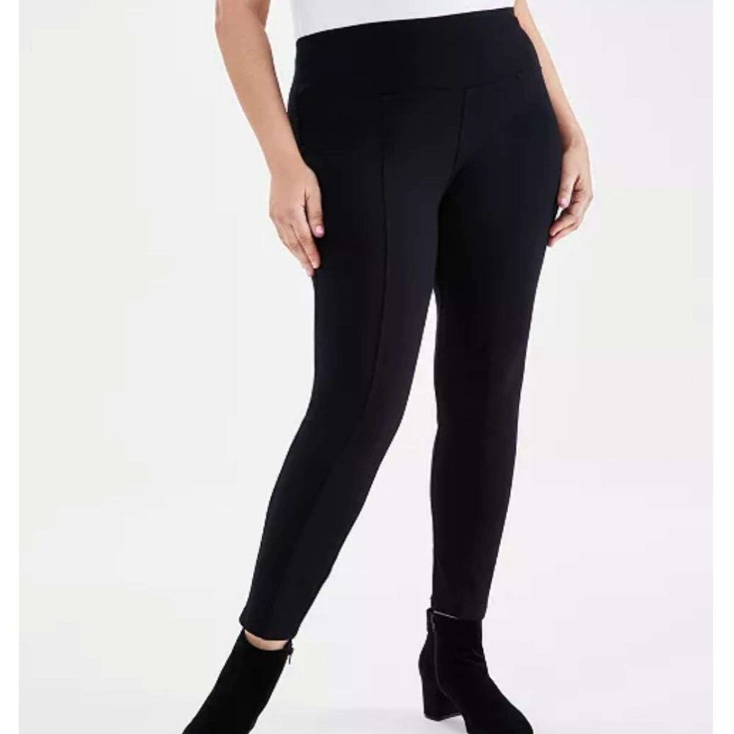 Style & Co. Women's Plus Size XL Black Pull-On Knit Pants