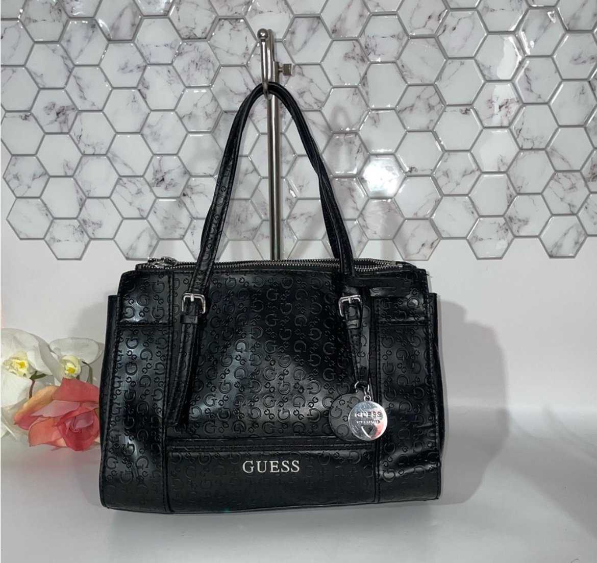 Guess Signature Black Satchel