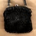 1950's Black Beaded Evening Purse