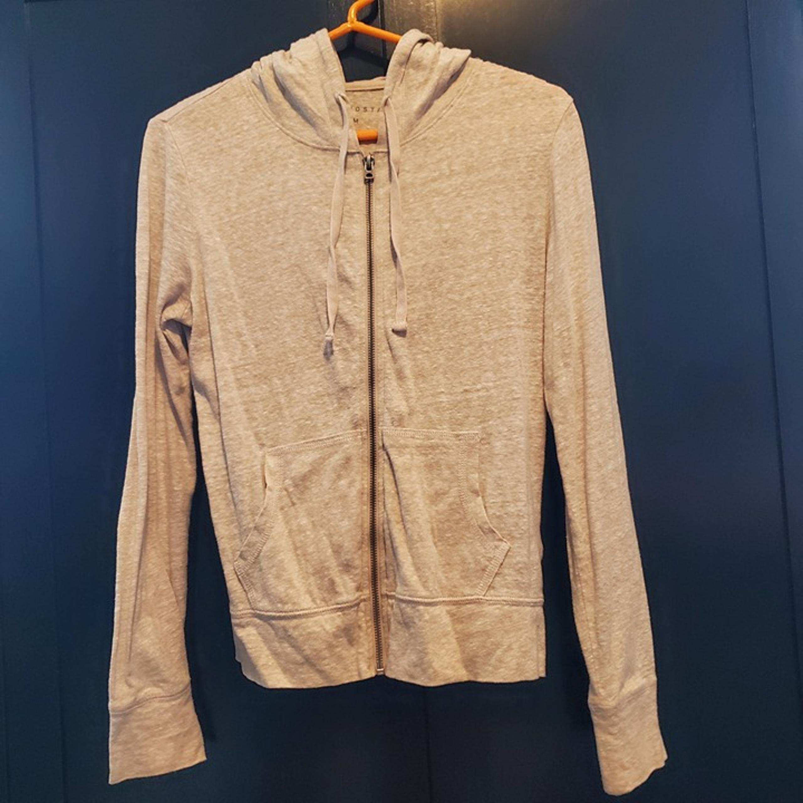 Aeropostale, Zip Up Hoodie, Heather Cream, Size Women's Medium, Slim Fit