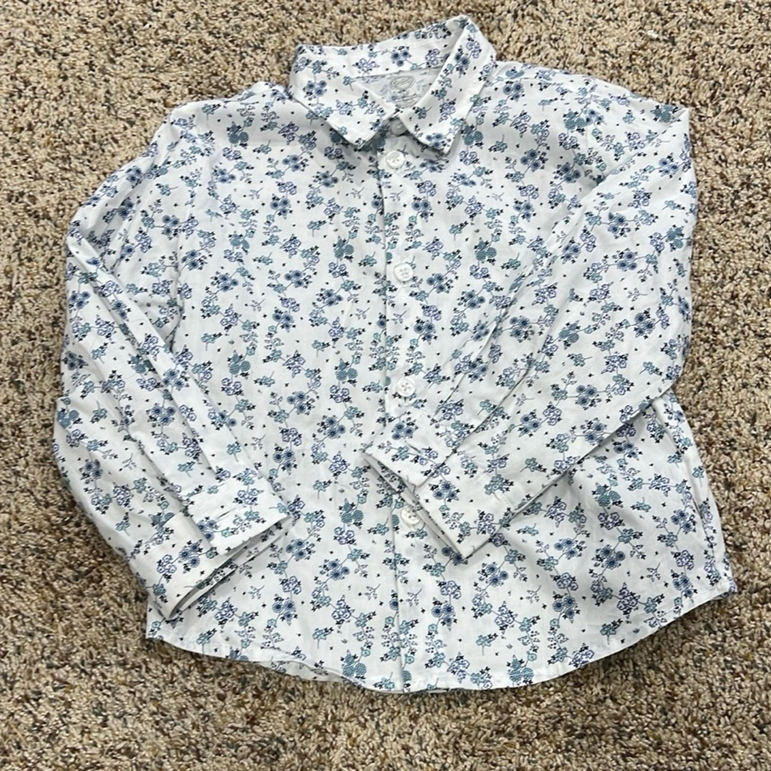 Toddler boy floral button down shirt 4T