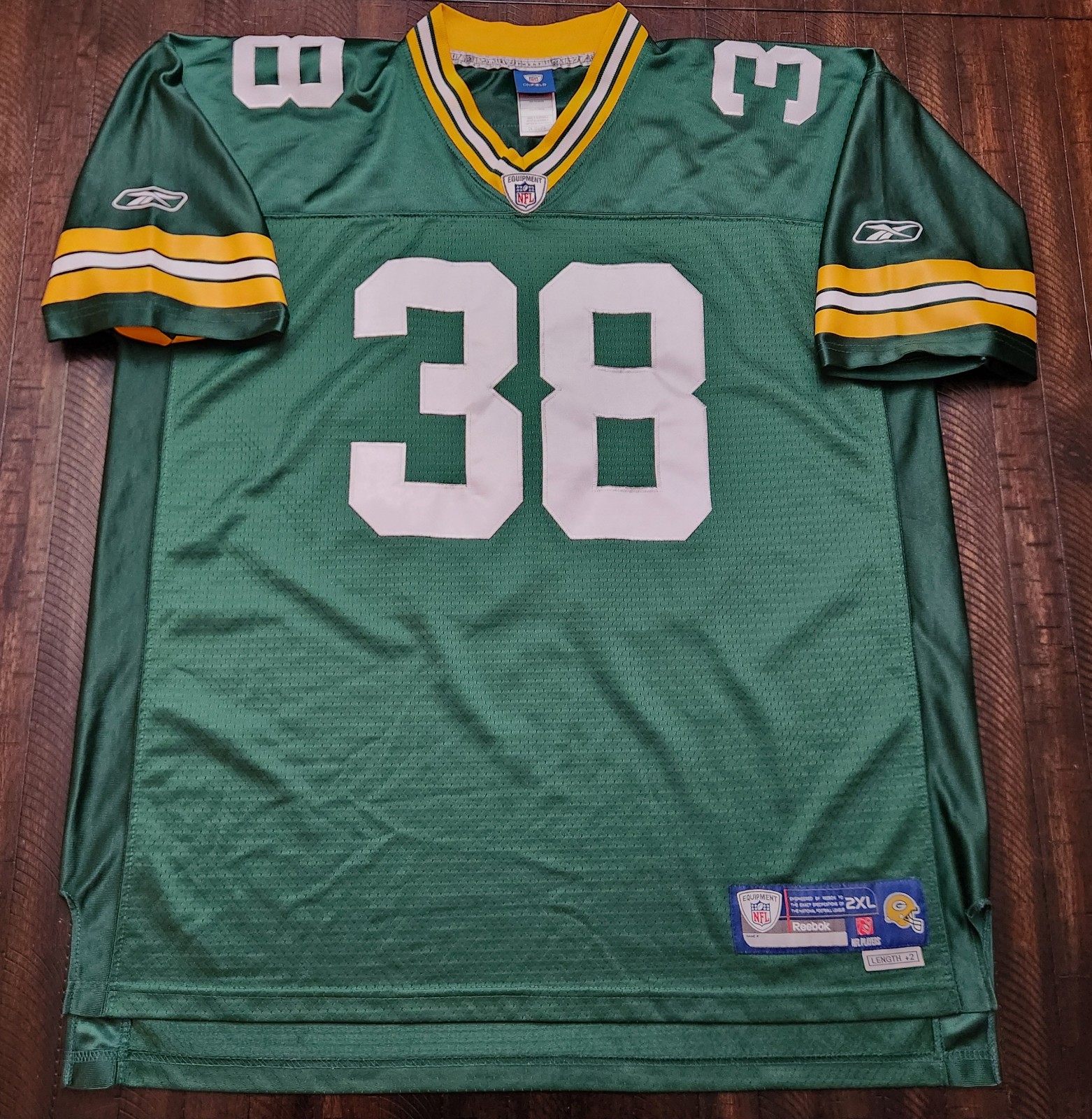 Reebok Onfield Green Bay Packers Tramon Williams Jersey Mens 2XL Green.  Very go