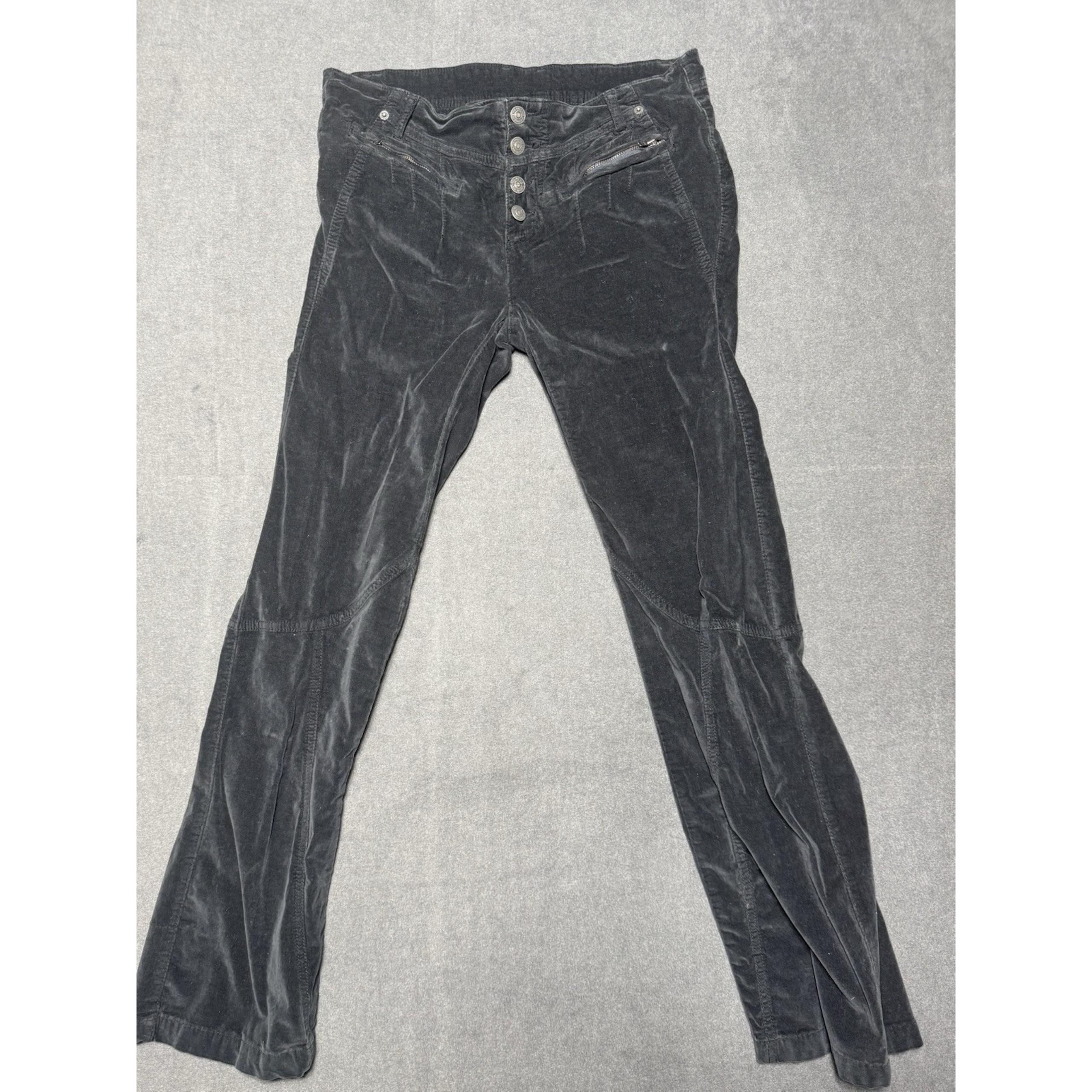 Free People Velvet Black Bootcut Pants Womens 4 Cotton Blend Boho Hipster