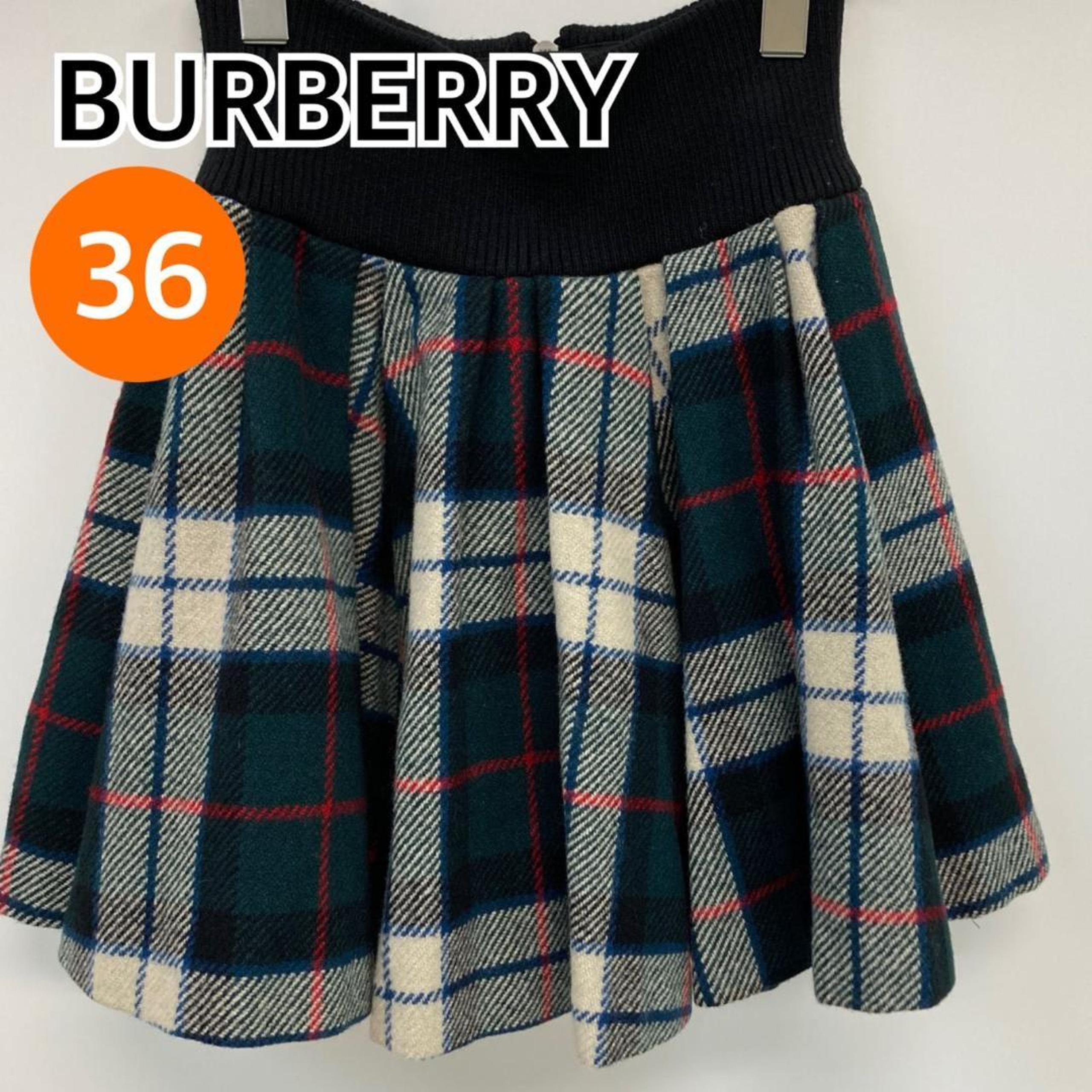 BURBERRY Mini Skirt Check Women's 36【CB168】