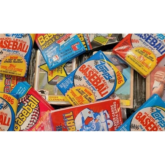1500 Cards - Unopened Baseball football Card Wax Box Packs –30 year old packs
