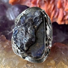 Genuine Boulder Opal Artisan Handmade Southwestern Sterling Silver Ring