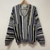 Vintage Mac Divots Gray Black & White Thick Knit Coogie Style Sz Large EUC