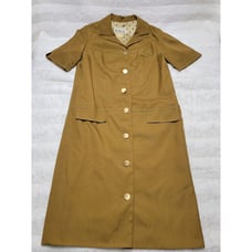 1960s Fred Rothschild Of California Womens Short Sleeve Dress Size 10 Button Up