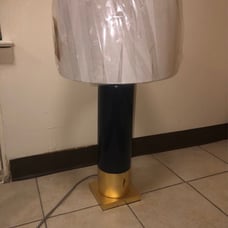 2 Navy Blue and Gold Lamps