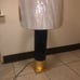 2 Navy Blue and Gold Lamps