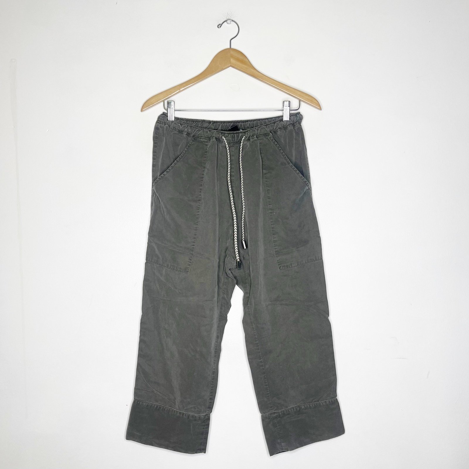 Natalie Busby Casual Crop Wide Leg Straight Pants Size Medium