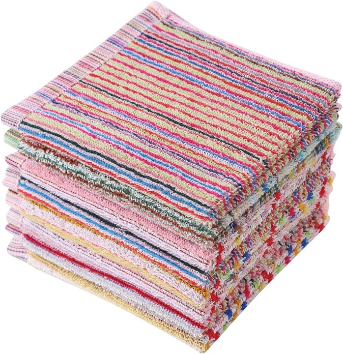 Cotton Cleaning Cloths Pack of 8, 12x12 Inches (Mix-1, 12x12 inch)