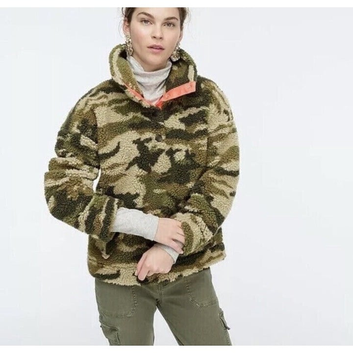 J.Crew Vintage Fleece Camo Sz XS