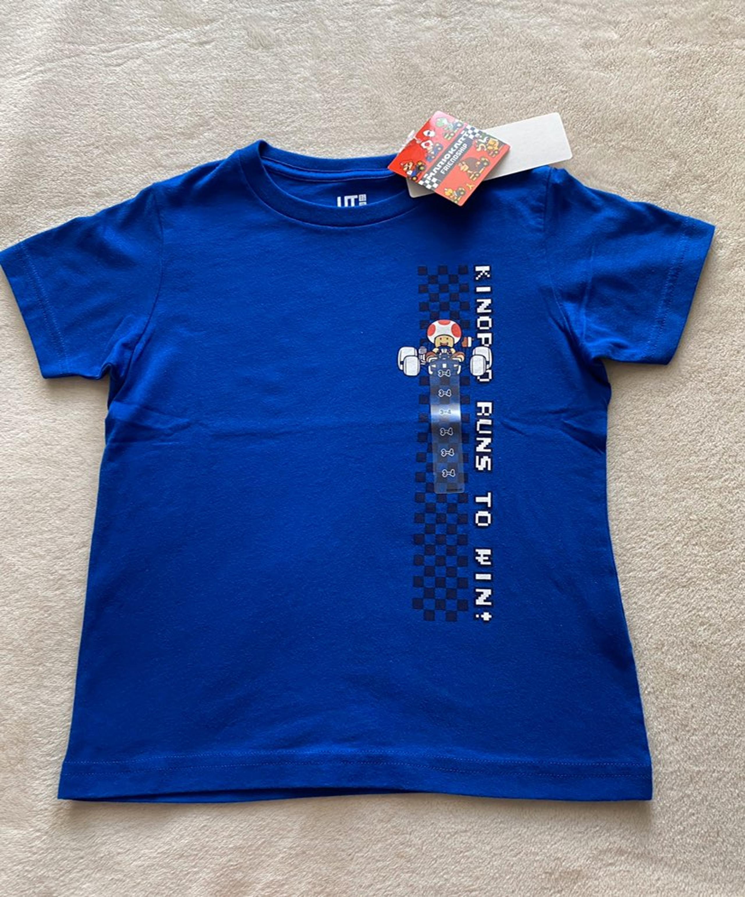 NWT Uniqlo Mario Kart Toad T-Shirt 3-4