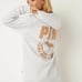 VS PINK BLING HOODIE campus pullover grey gold small