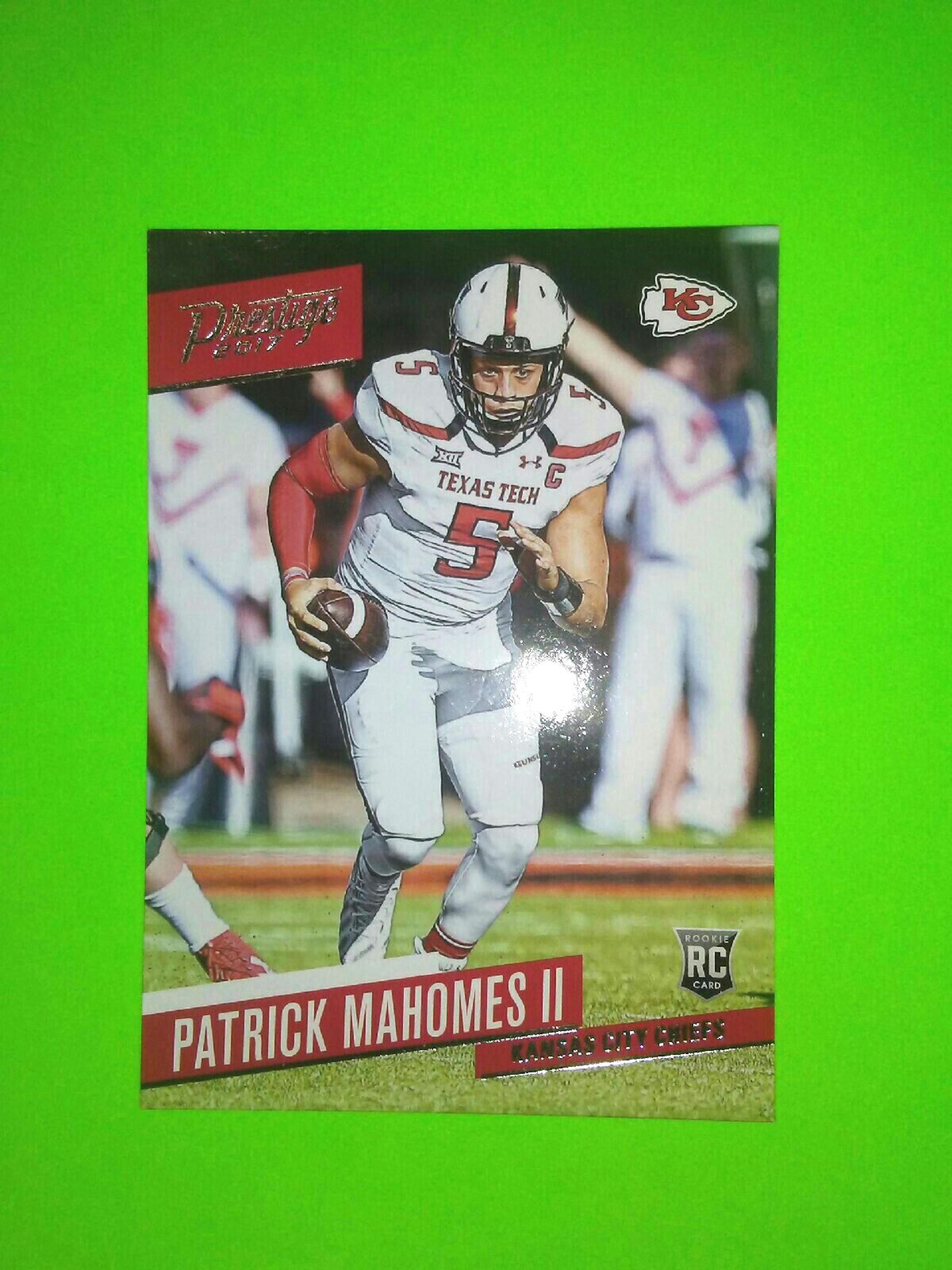 RC PATRICK MAHOMES ROOKIE CARD PRESTIGE 2017 232 PANINI KANSAS CITY CHIEFS MVP !
