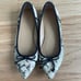 Banana Republic Snake Skin Bow Flats