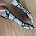 Banana Republic Snake Skin Bow Flats