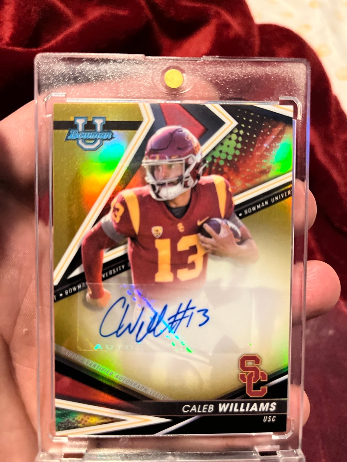 caleb williams rookie card auto