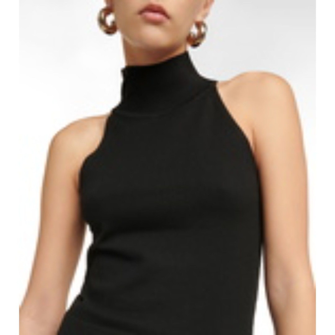 NWT Toteme Ribbed Turtleneck Sleeveless Sweater Top in Black / Medium