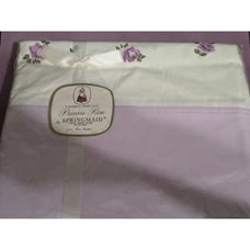 SPRINGMAID Combed Percale Purple Princess Rose Twin Flat Sheet NEW