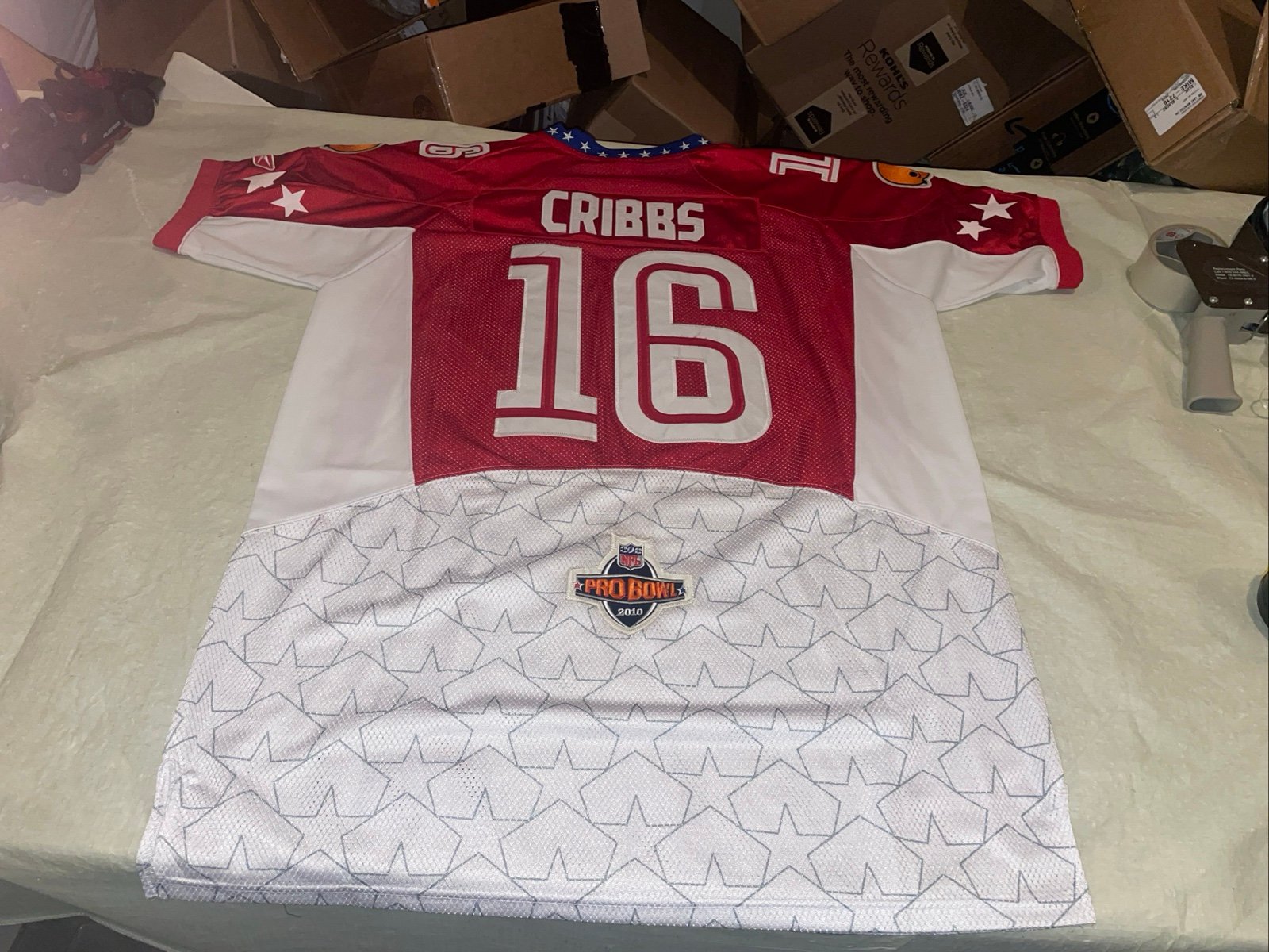 Authentic Josh Cribbs Pro Bowl Jersey Cleveland Browns Reebok 2010 Mens 54 Clean