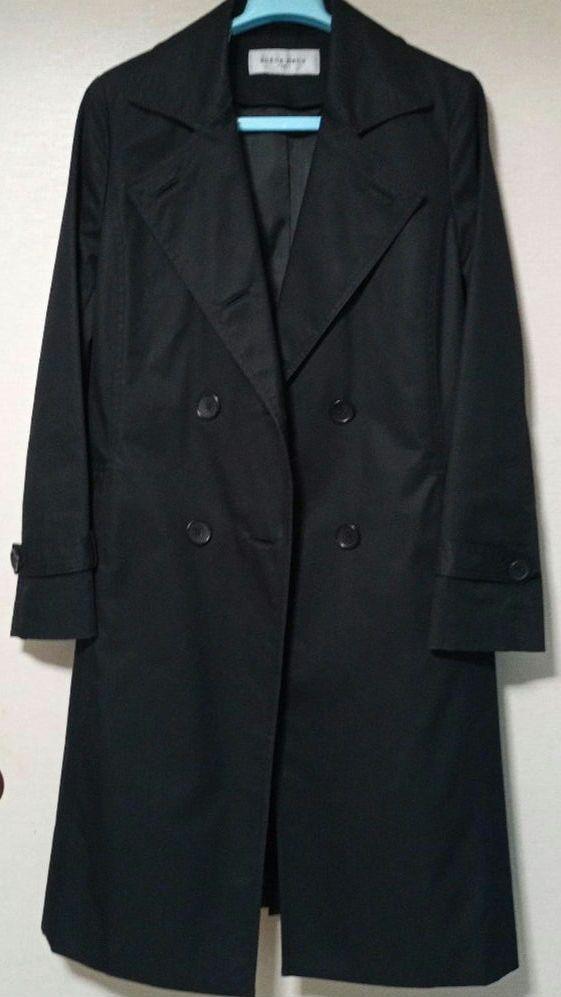 Black Double-Breasted Long Coat [M] Excellent Condition