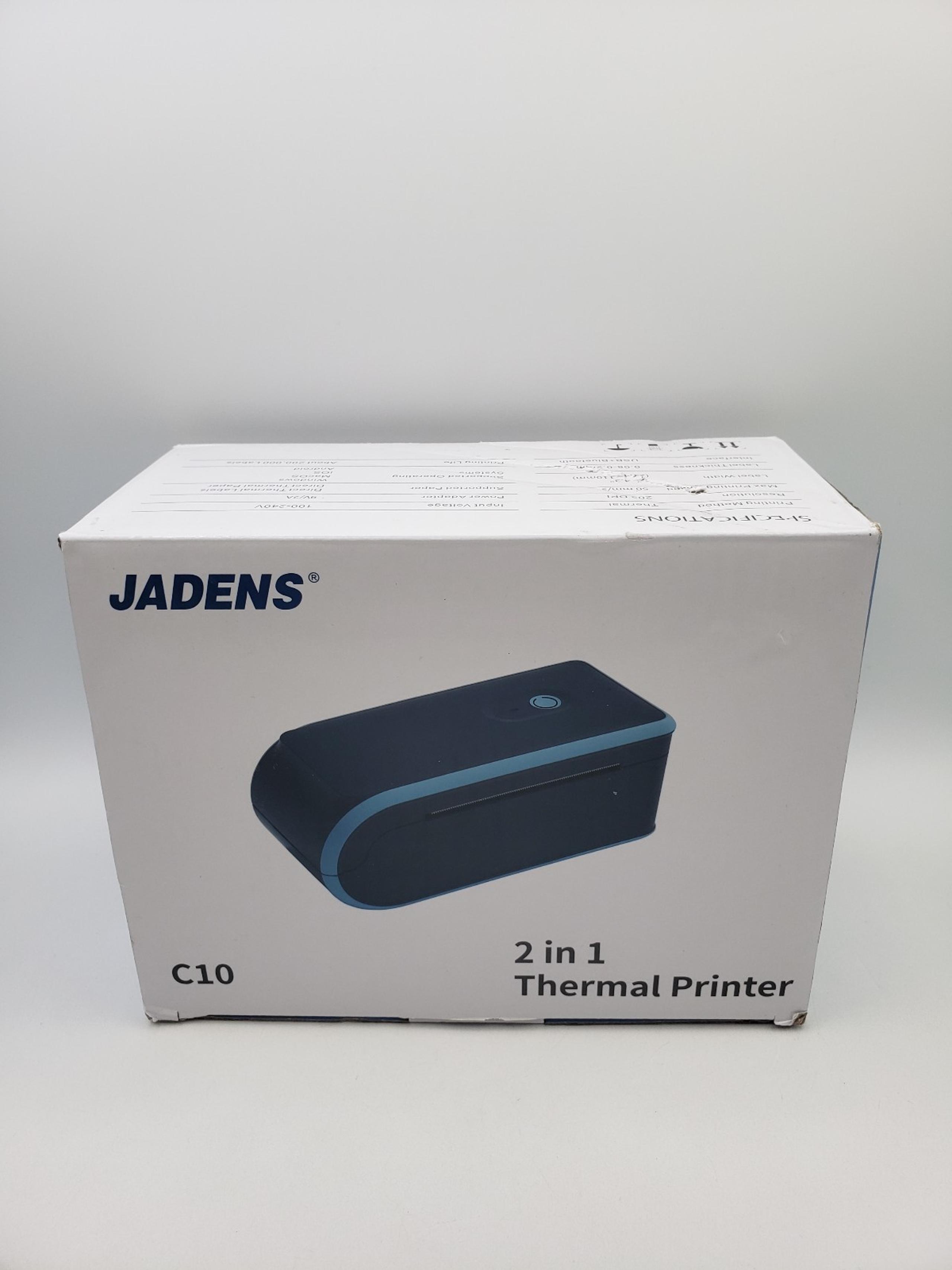 Jadens C10 Thermal Shipping Label Printer  New Open Box