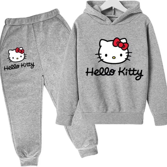 Girls Hello Kitty Sweatsuit | Grey | New