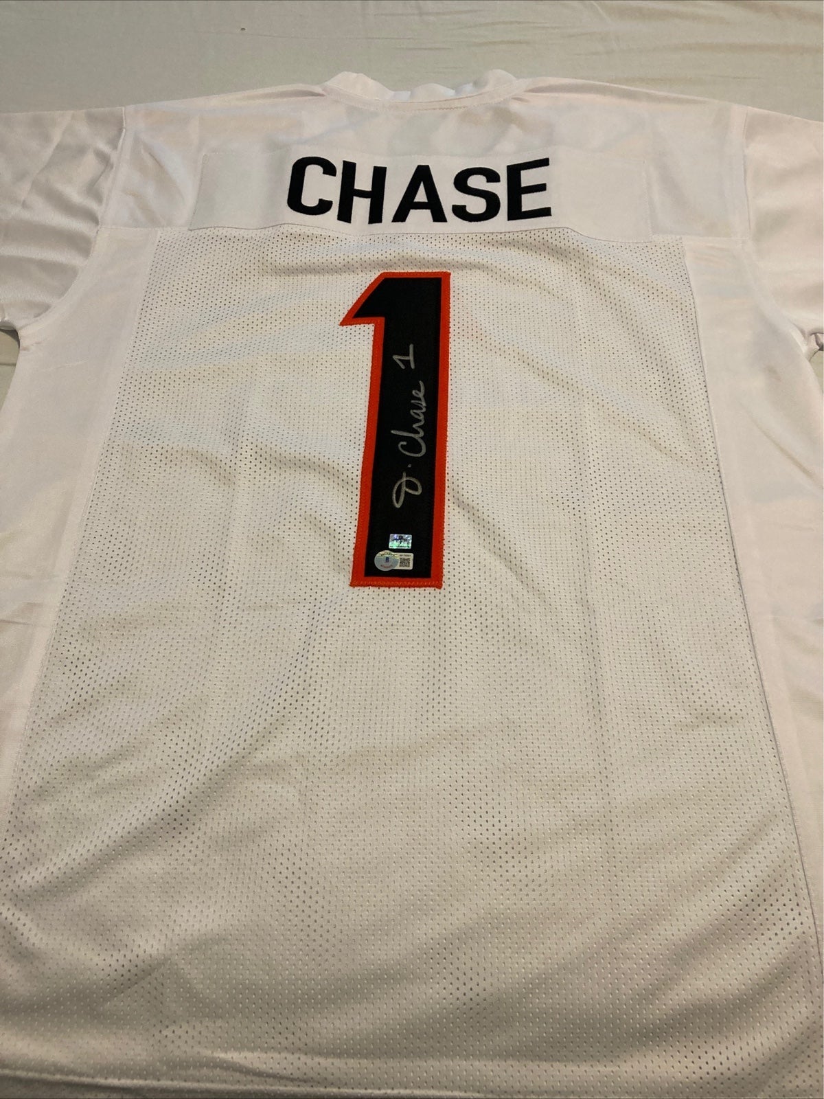 Ja'Marr Chase Signed/Autographed Custom Bengals Jersey Beckett
