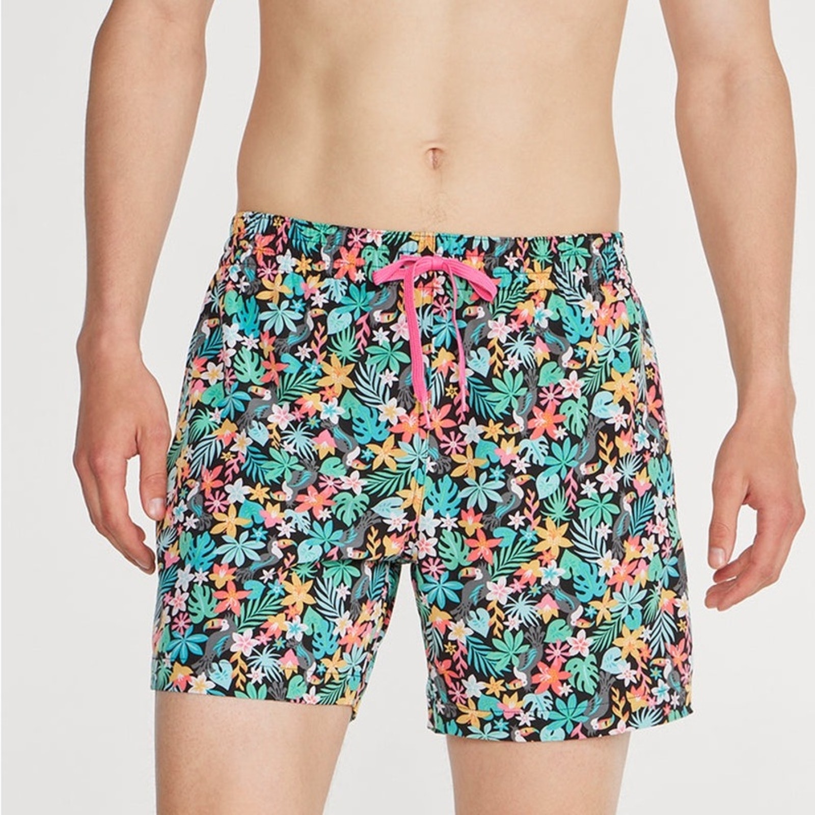 Chubbies NEW The Bloomerangs Men's Classic Swim Trunks Jungle Print Size Small