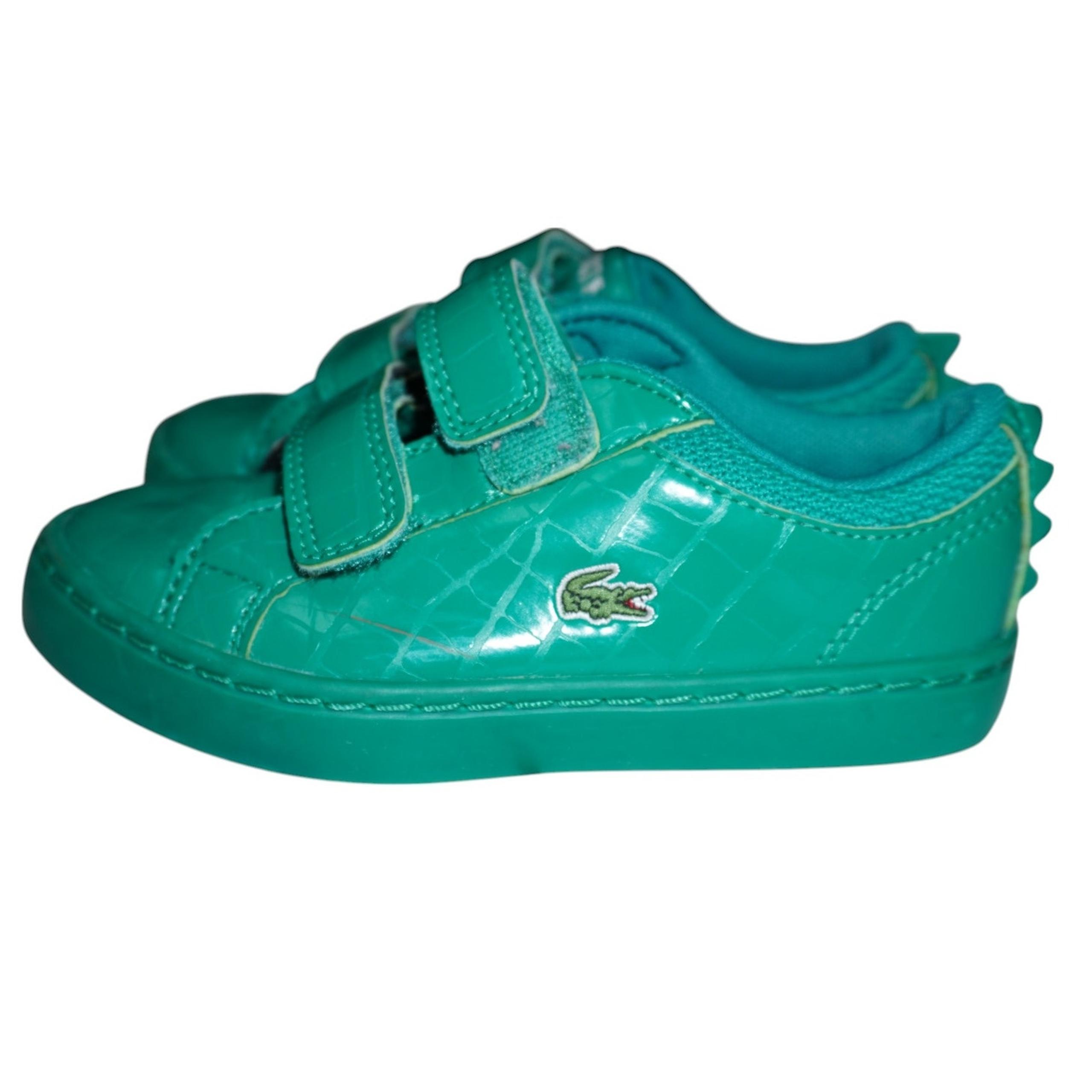 Kids Straightset 119 4 Green Crocodile Sneakers – Size 10 (US) - Lacoste
