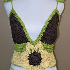 Sunflower Corset Closure Top