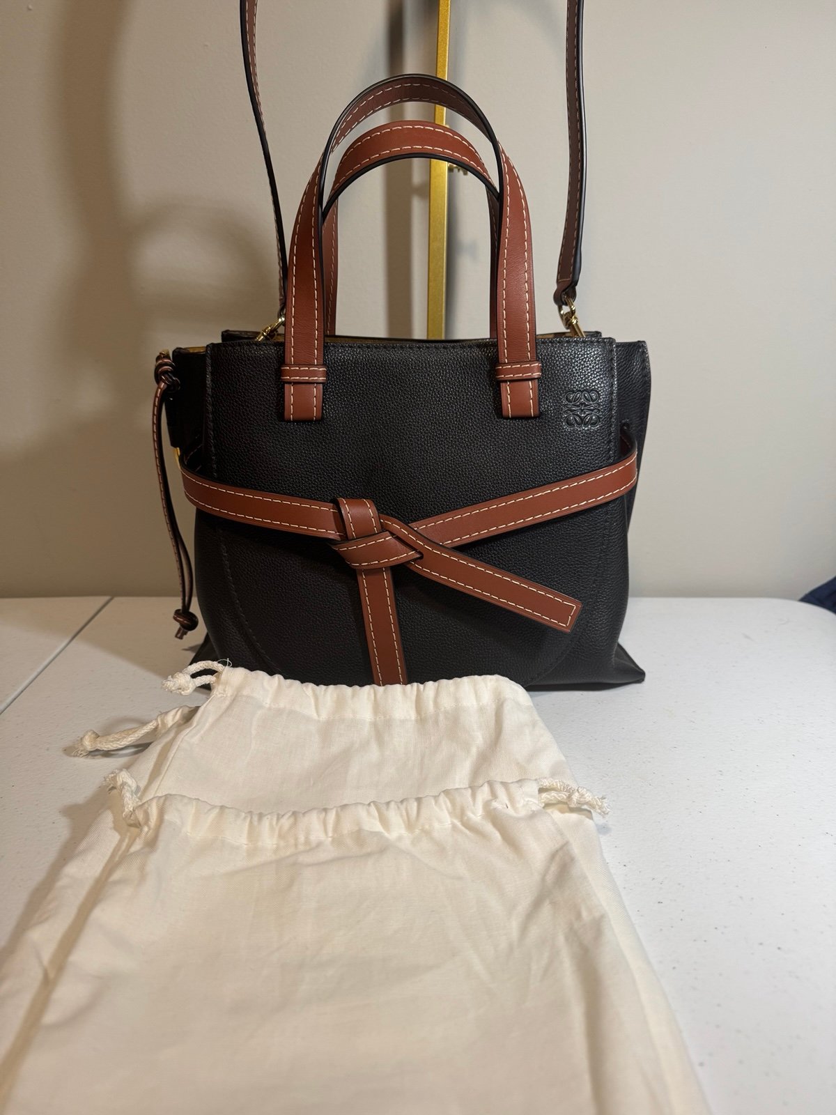 Loewe Black and Brown Gate bag