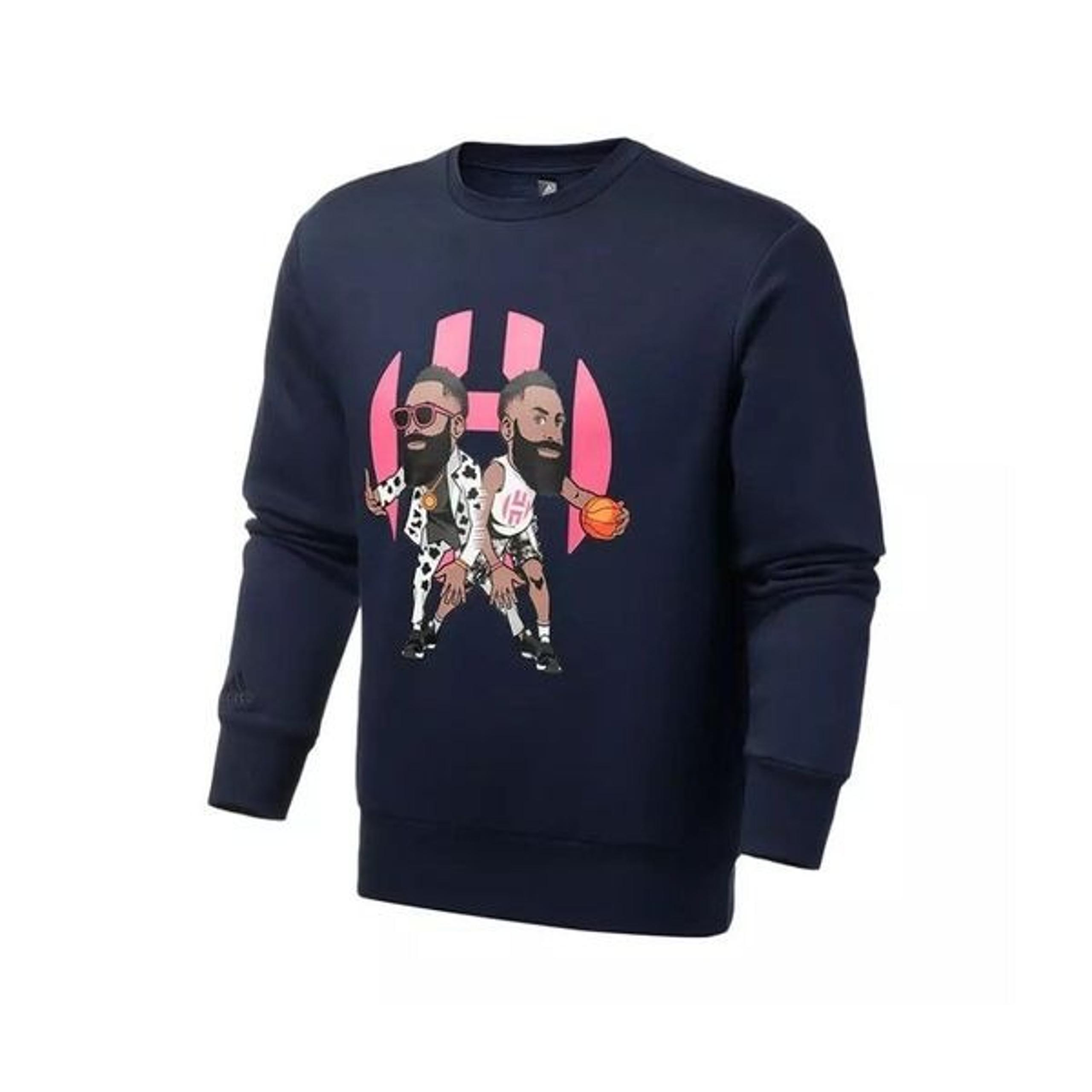 Adidas James Harden Cartoon Sweatshirt Men’s Size M Basketball Streetwear Vibes