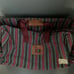 American Eagle Vintage Canvas Striped Rolling Duffle Travel Bag Luggage RARE Y2K