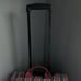 American Eagle Vintage Canvas Striped Rolling Duffle Travel Bag Luggage RARE Y2K