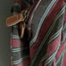 American Eagle Vintage Canvas Striped Rolling Duffle Travel Bag Luggage RARE Y2K