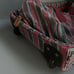 American Eagle Vintage Canvas Striped Rolling Duffle Travel Bag Luggage RARE Y2K