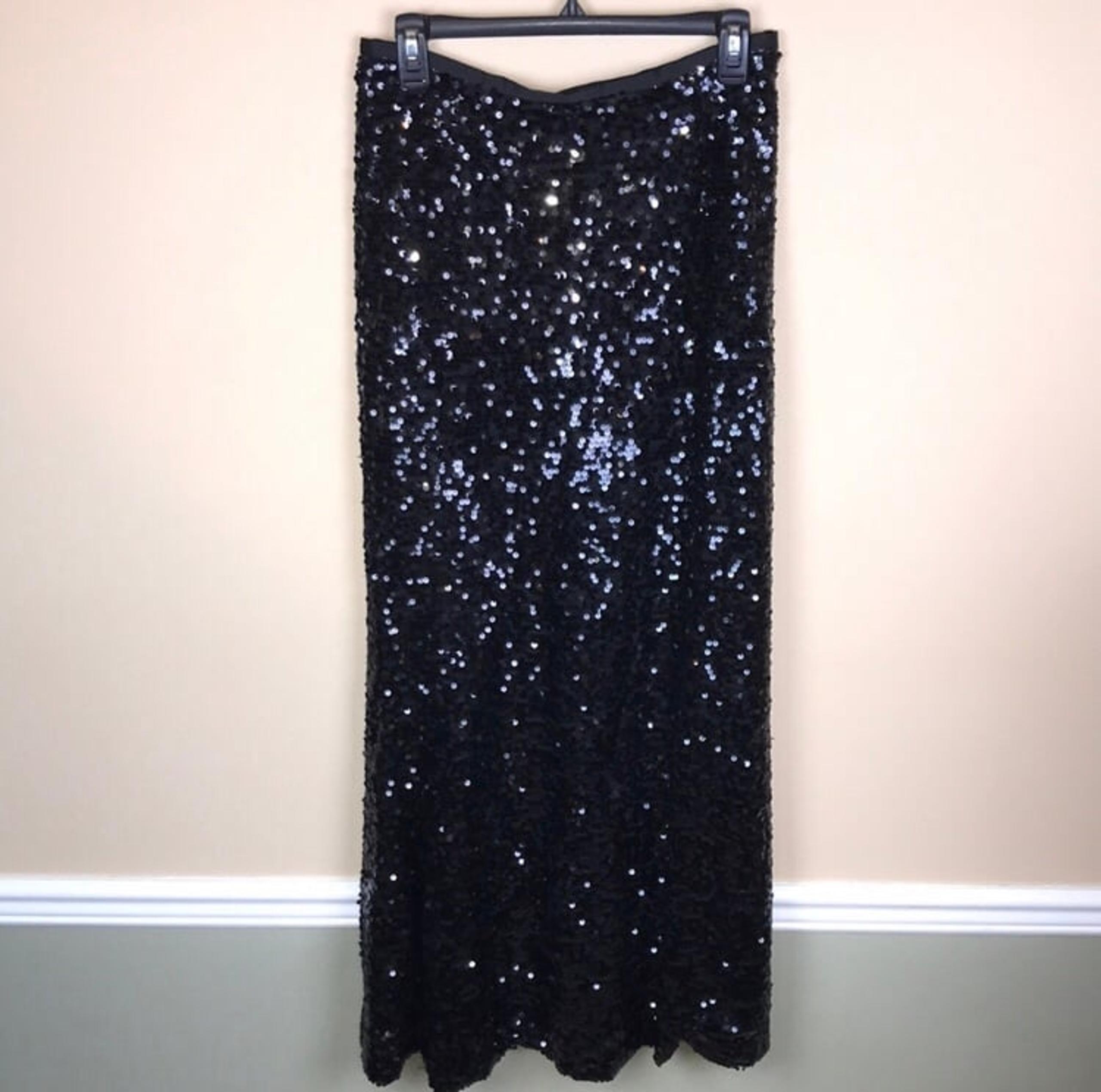 Calvin Klein Women’s Black All Over Sequins Maxi Skirt