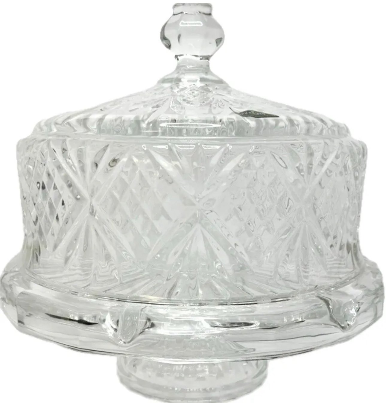 Shannon Crystal 4 in 1 Lid and Base 12 Crystal Cake Set