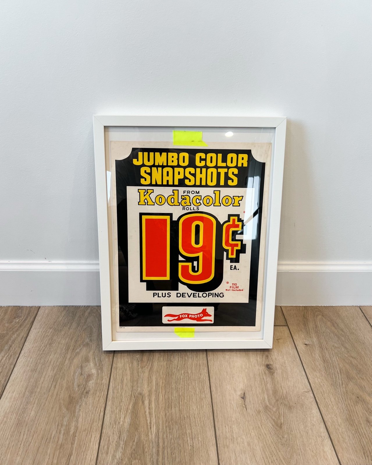 FINAL REDUCTION! True Vintage 80’s Framed Photography Sign Film Art
