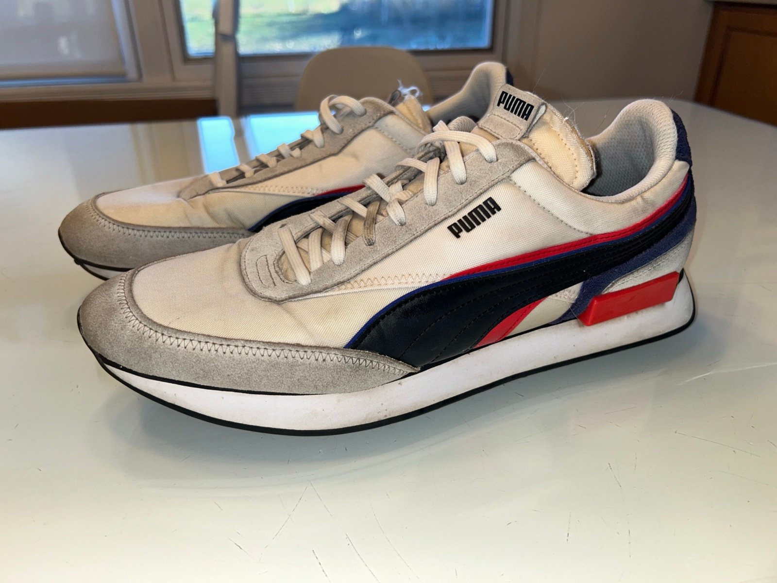 Men’s sz 13 Puma Future Rider Double Sneaker- puma white nimbus cloud retail $70
